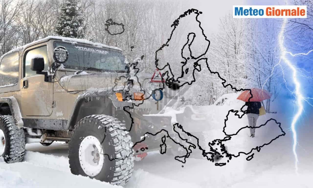Mappe Neve Italia Europa: previsione meteo prossimi giorni