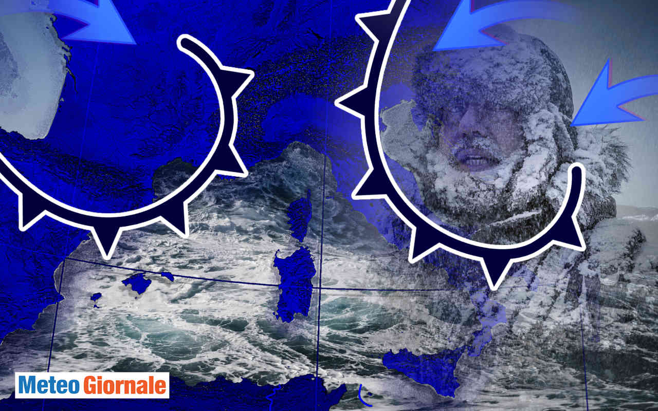 Meteo invernale con venti d'Atlantico, ma il Freddo Polare spinge
