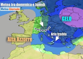 Evoluzione meteo a cavallo fra il weekend e l'inizio della prossima settimana