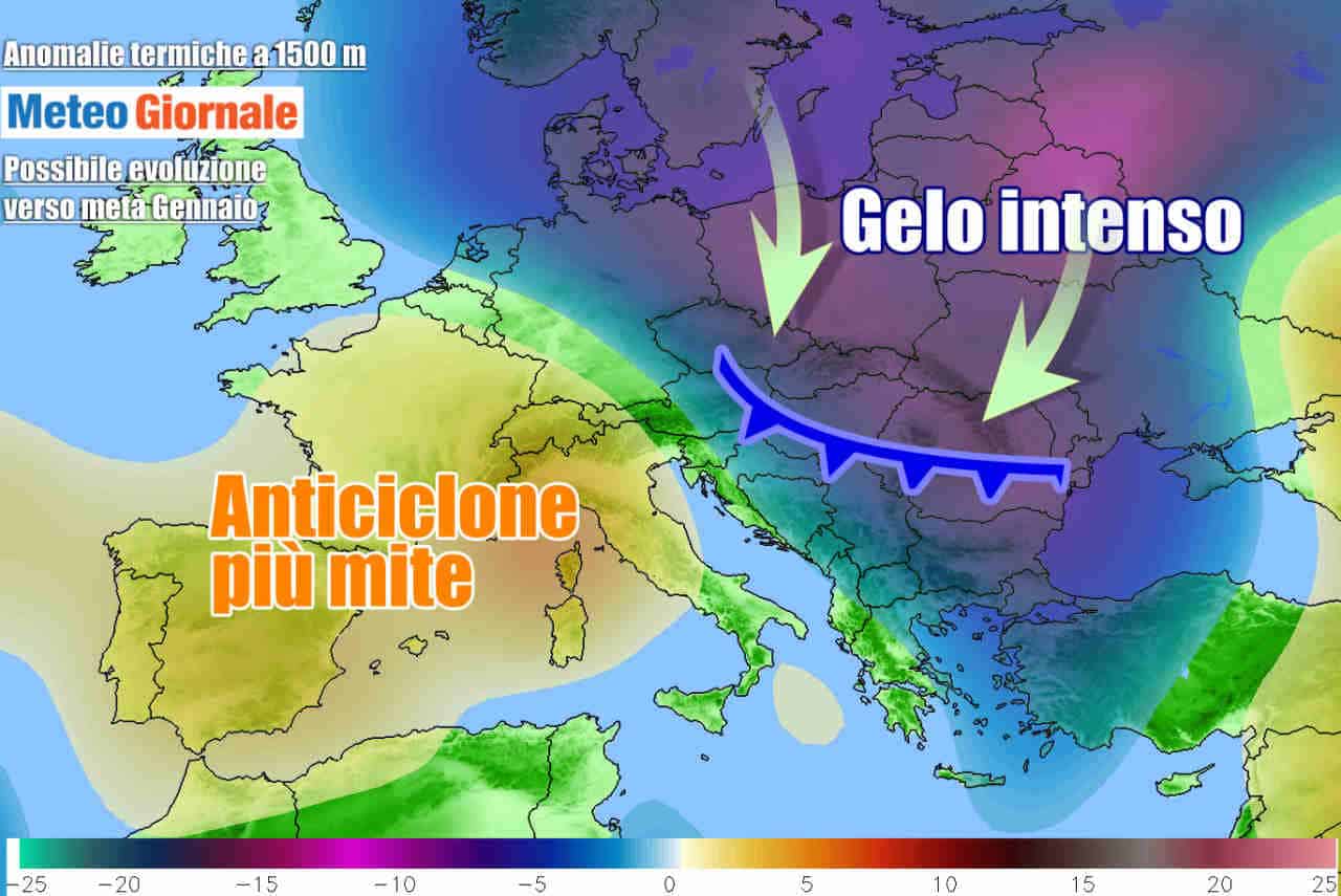 METEO Italia. Pioggia, e la neve a bassa quota, poi anche il rischio gelo