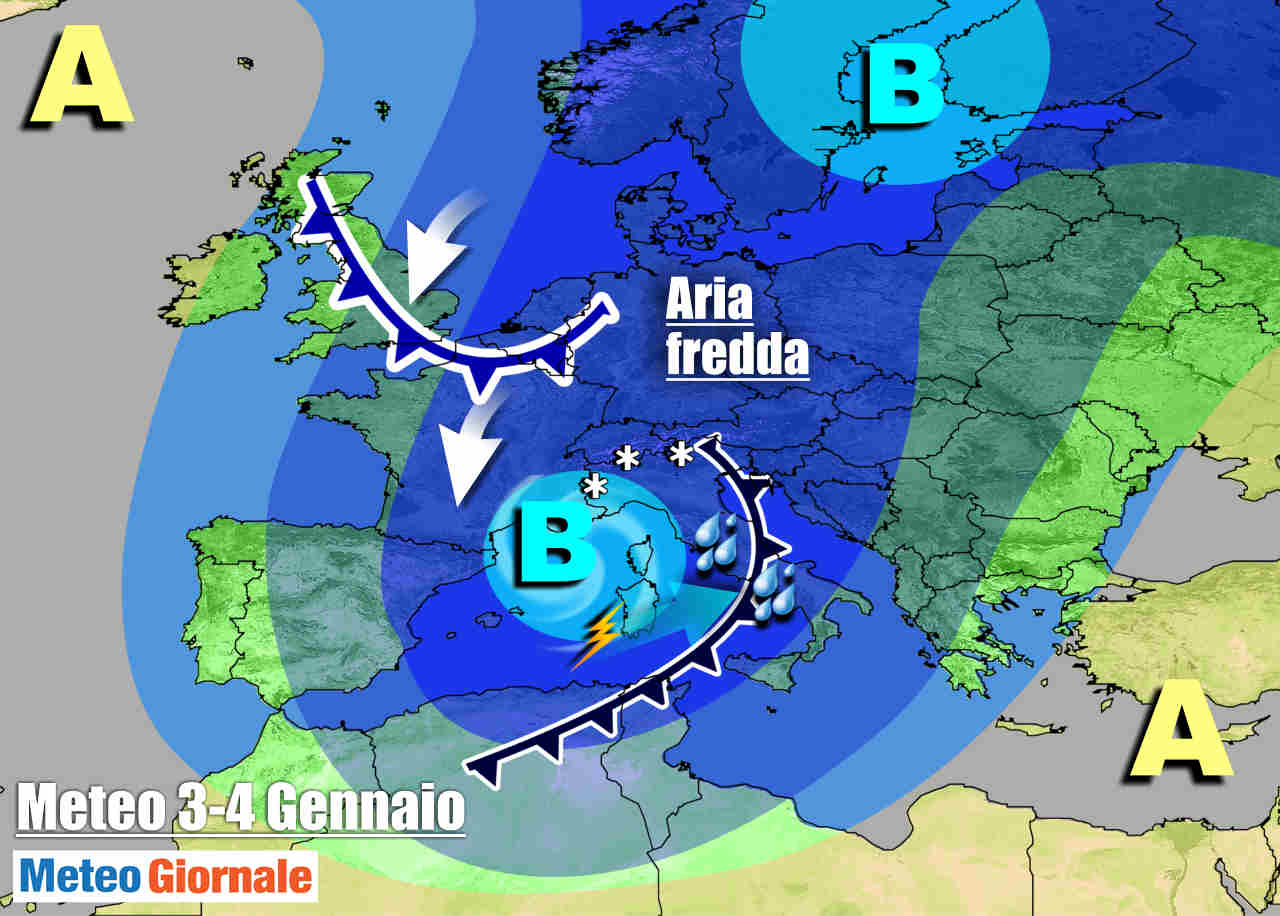 METEO Italia.b MALTEMPO con anche forte NEVE nel weekend e sino Epifania
