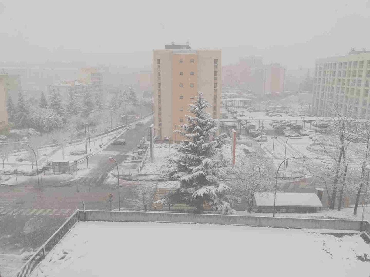 La neve ha ricoperto l'abitato di Potenza, in Basilicata