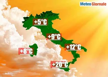 Temperature massime Italia.