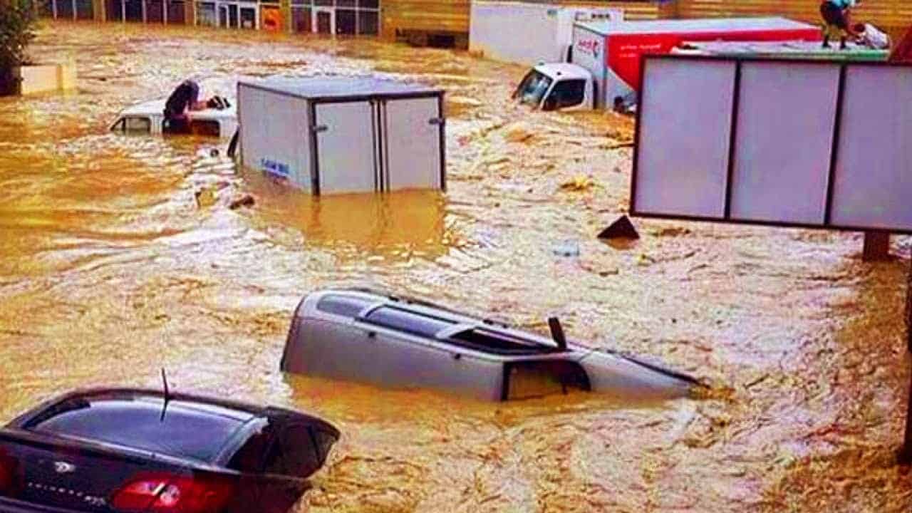Tempesta invernale in Germania. Alluvione. Un video meteo