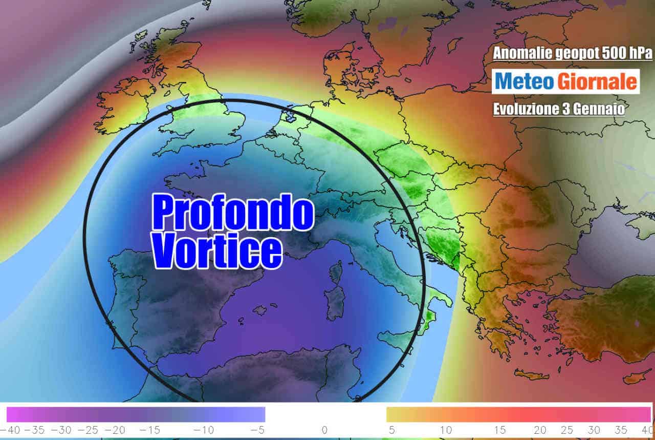 Meteo domenica, Italia dentro un FREDDO VORTICE. Ancora tanta Neve