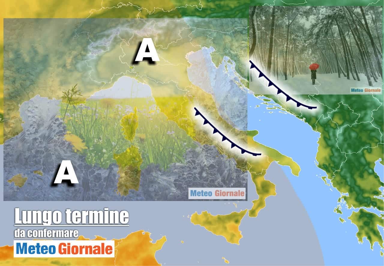 Meteo Italia al 6 marzo con FREDDO da est