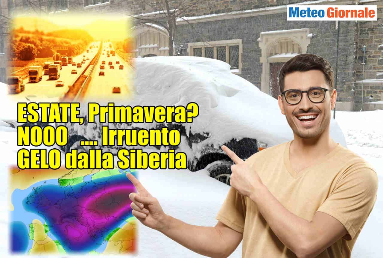 Meteo estivo sino 30°C? Clima folle, adesso BLOCCO GELIDO è in Europa e fa ROTTA su Italia