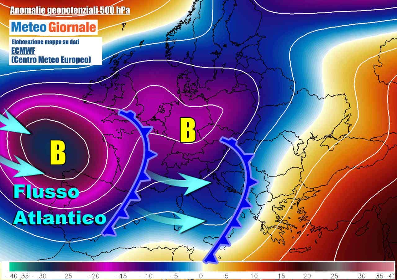 Italia meteo torna forte il maltempo atlantico prima del grande freddo