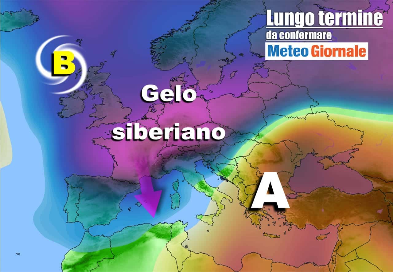 Meteo al 17 febbraio, in bilico tra Anticiclone e GELO