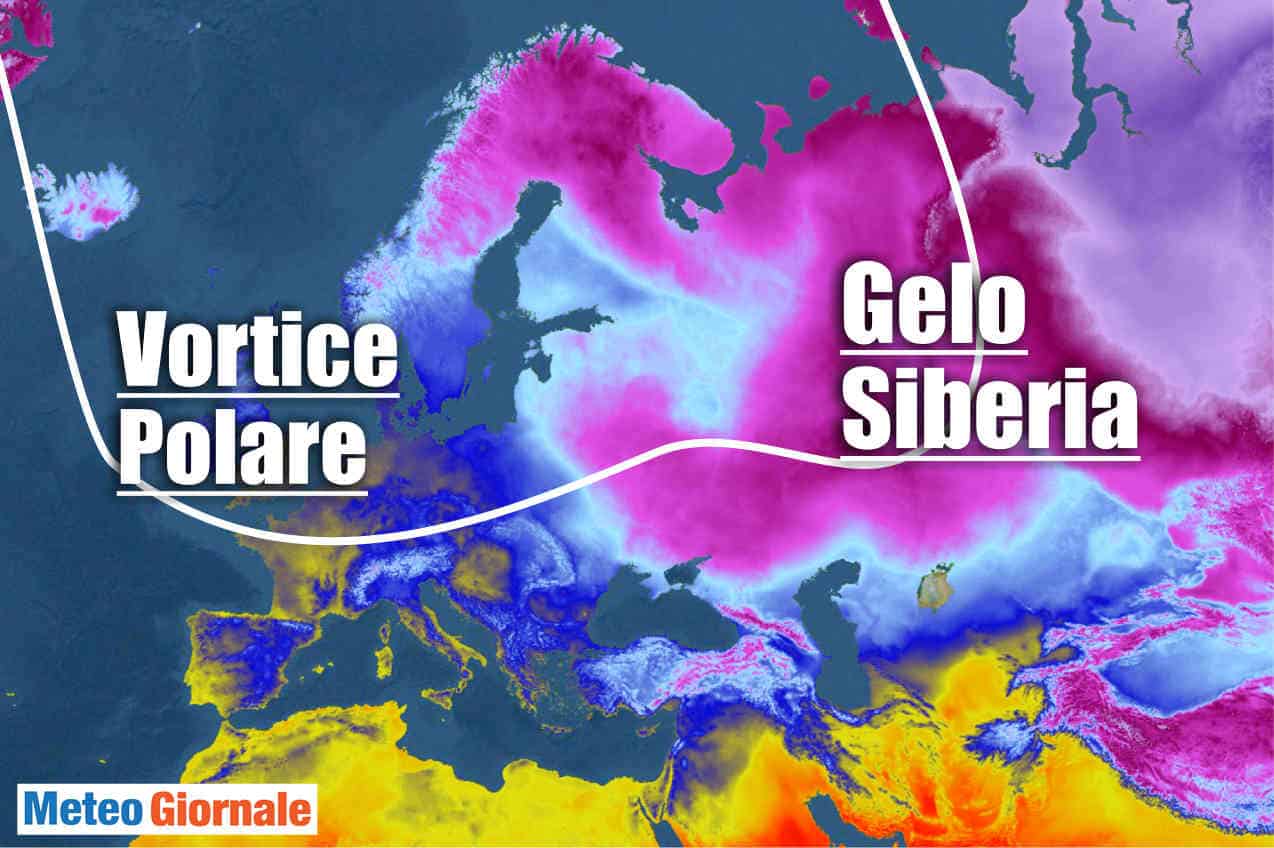 Vortice Polare spaccato in due. La via del GELO non l'Italia, i perché