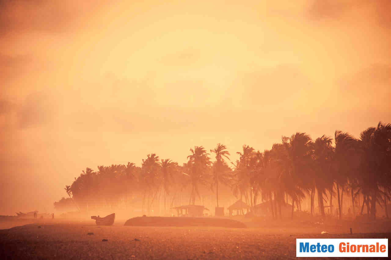 Meteo: caldo dall’Africa con massiccia invasione di pulviscolo sahariano