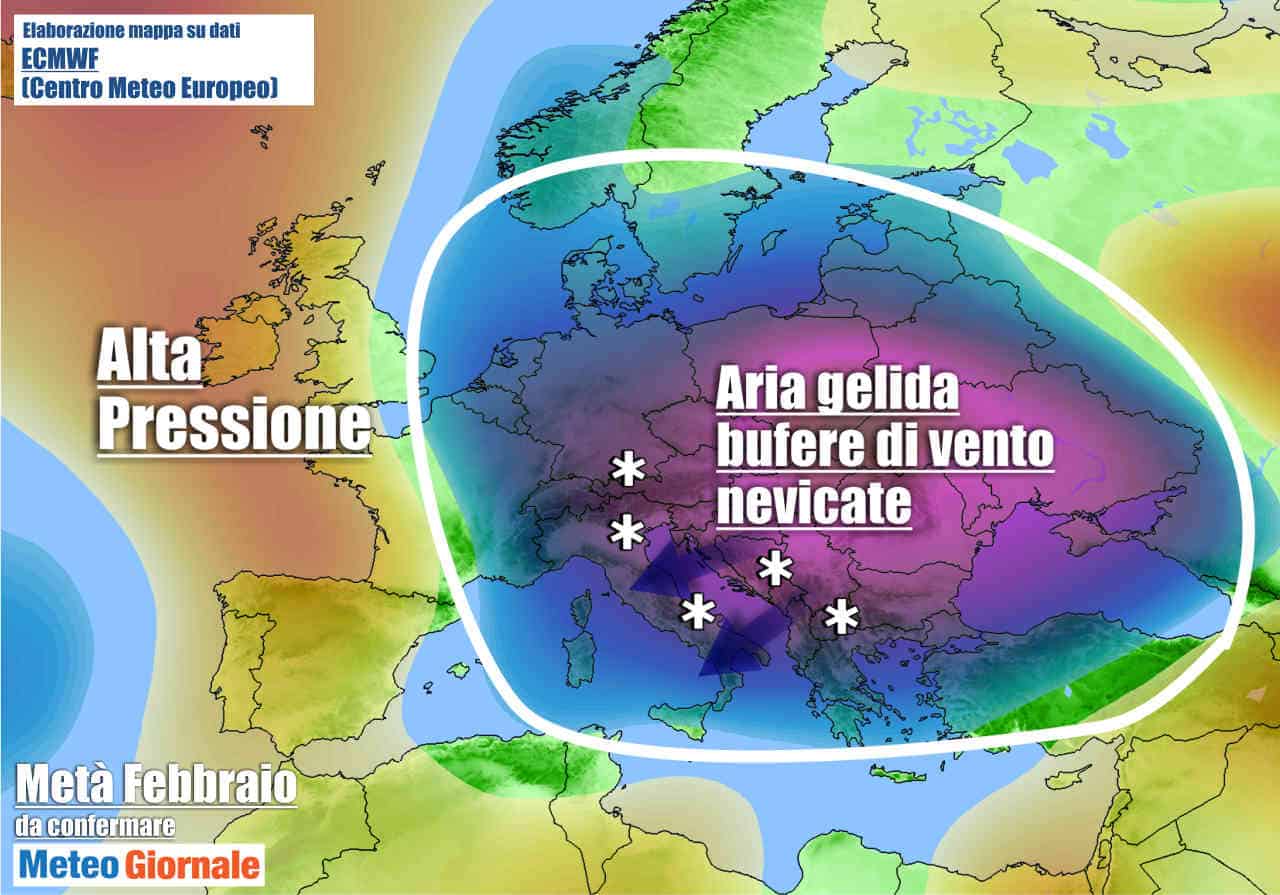 Meteo Italia sino metà mese: incombe elevato rischio gelo