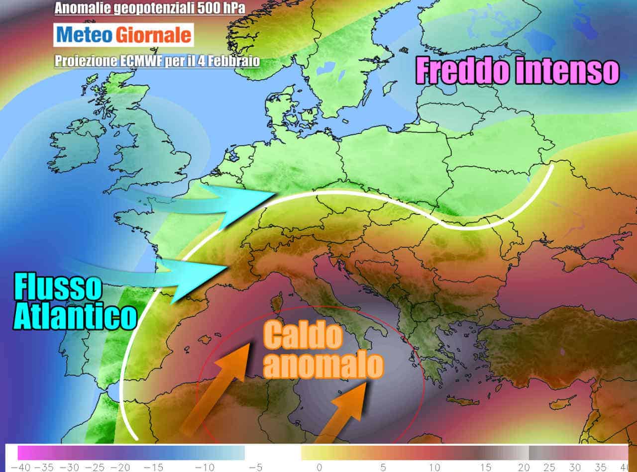 METEO Italia. Anticiclone porterà aria di primavera. Peggiora nel weekend