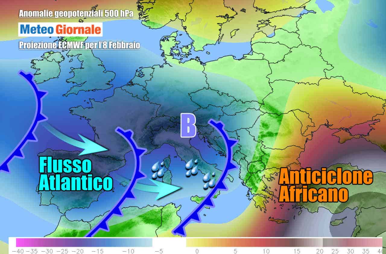 METEO Italia. Da domani Maltempo esteso ed intenso. Cenni di freddo