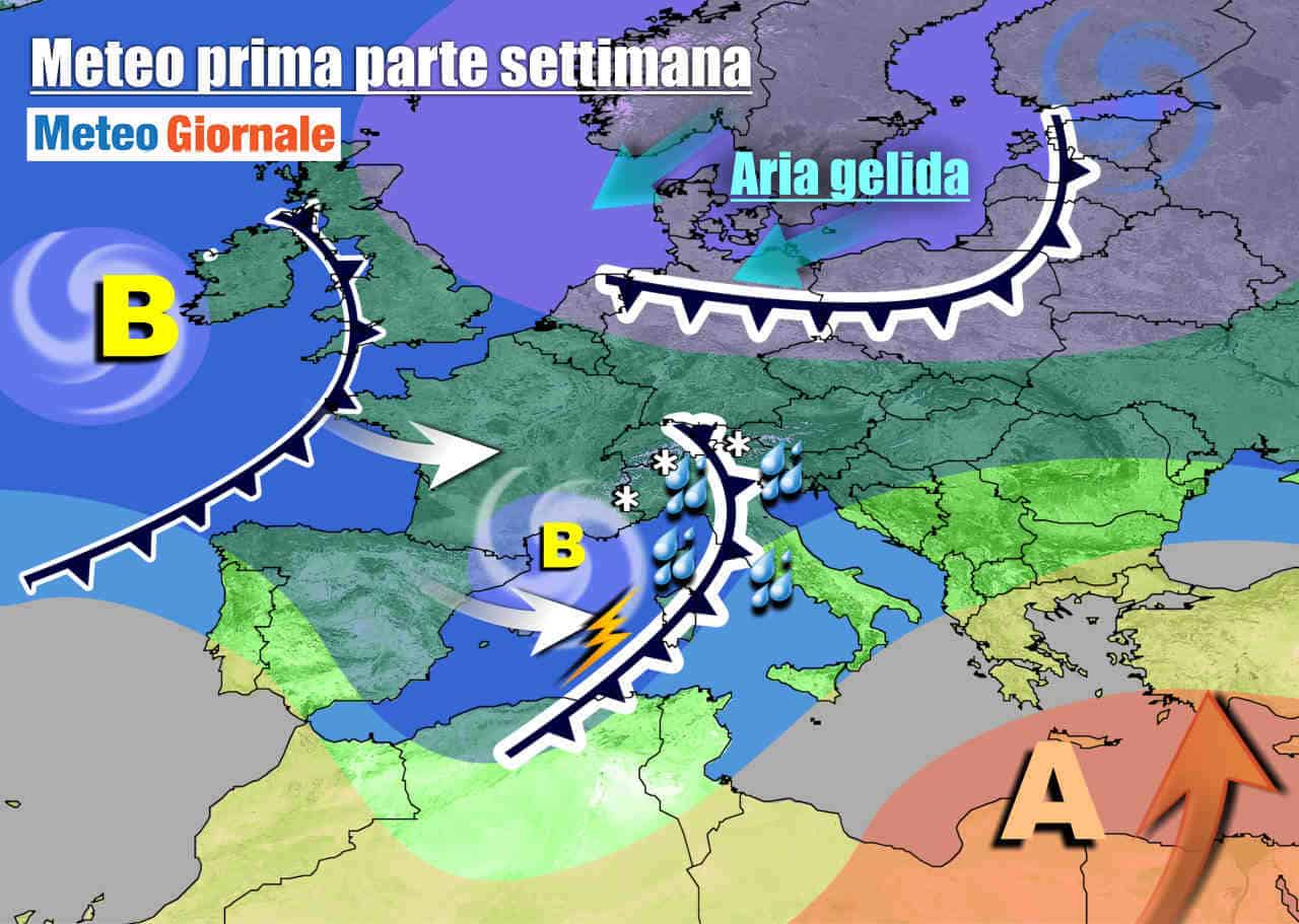 METEO Italia. Nuove perturbazioni atlantiche, poi rischio gelo dal weekend
