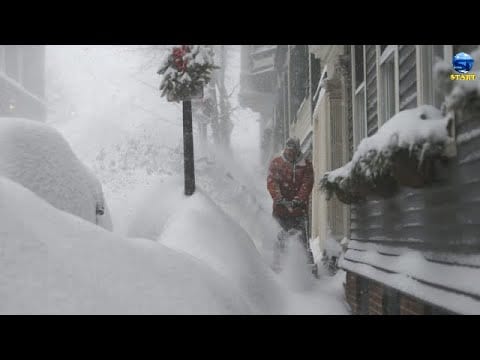 Eccezionale tempeste di neve in Finlandia, impossibile uscire di casa. Video