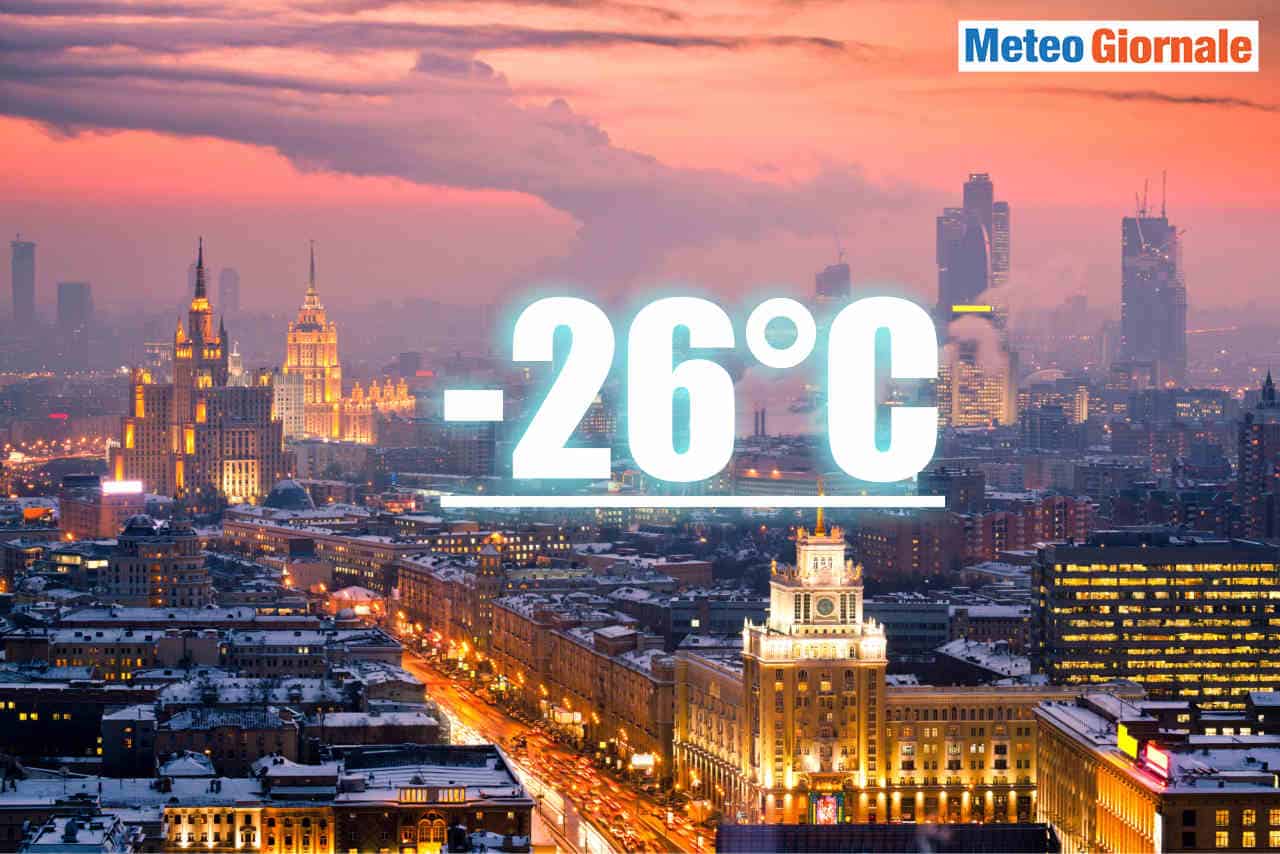 Mosca, è un meteo d’Inverno da incubo. Serbatoio di gelo per Europa