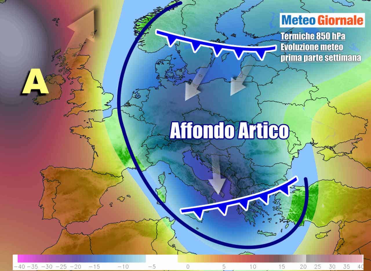METEO Italia, torna Inverno. Freddo Artico e neve a quote basse