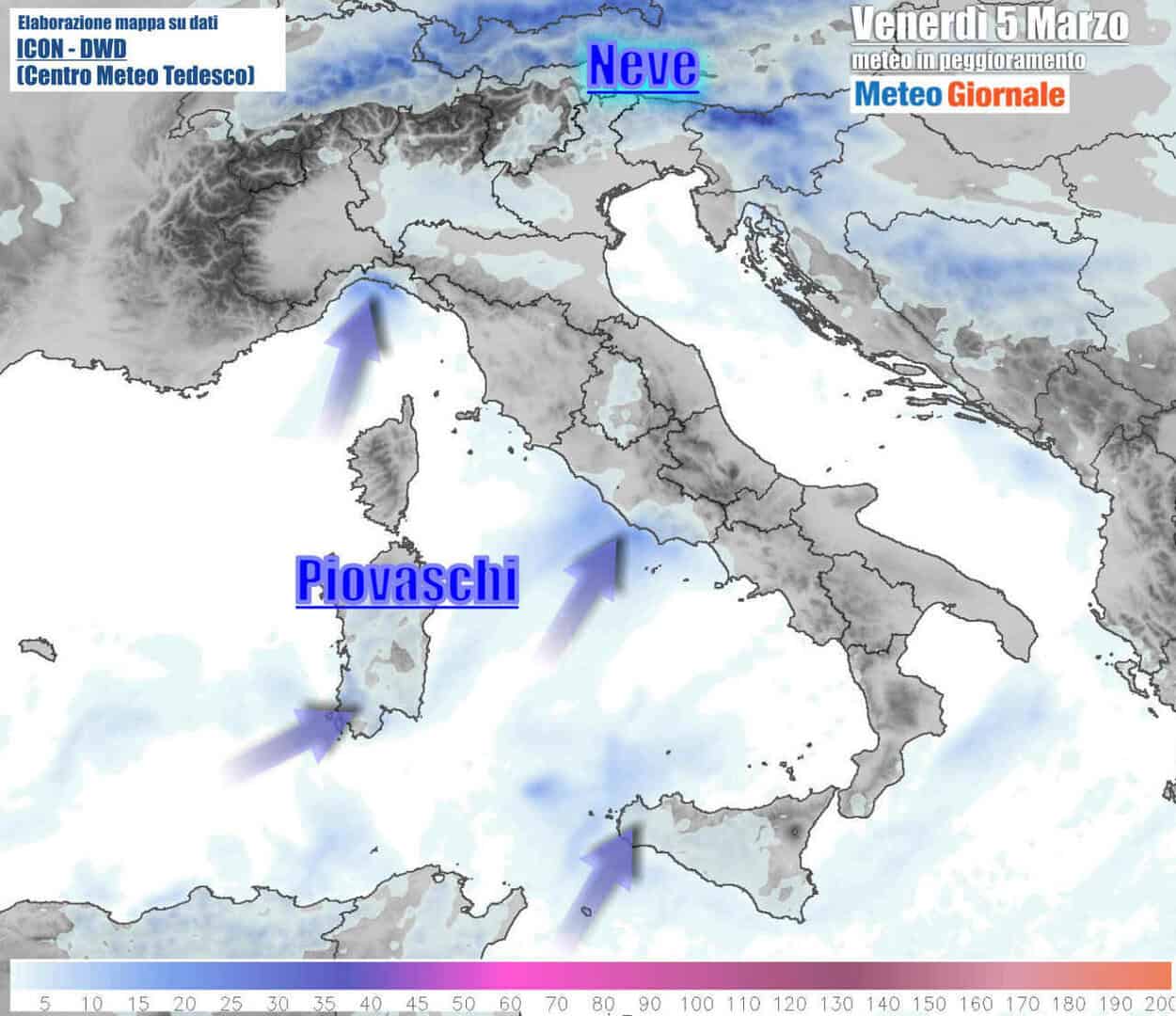 Imminente peggioramento meteo, arriva la svolta. Da venerdì le prime piogge