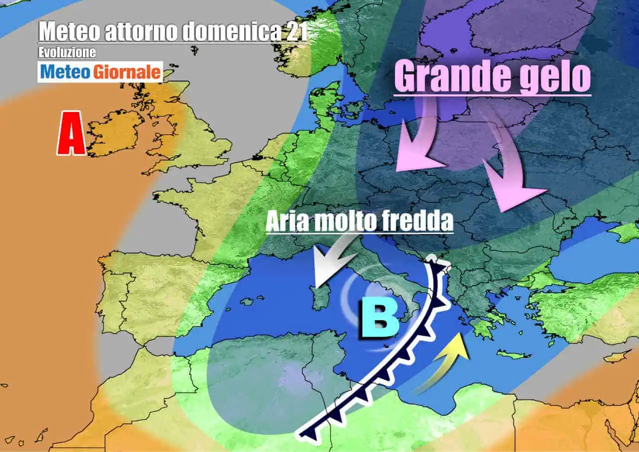 Grande freddo sull'Italia anche dopo il weekend
