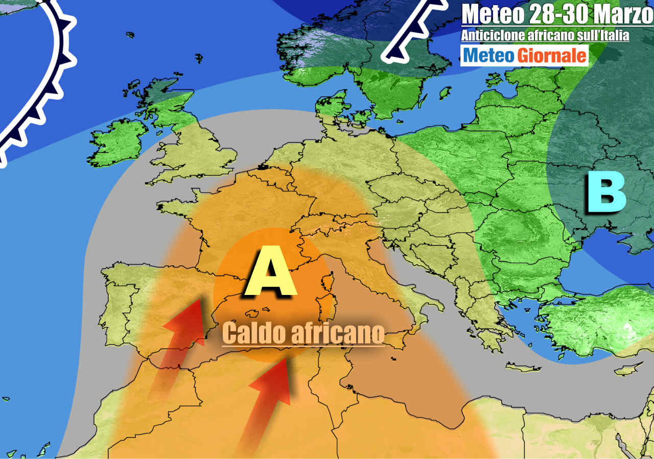 METEO Italia. Arriva l’anticiclone africano, ma grandi novità verso Pasqua meteogiornale 7 g 24 - METEO Italia. Arriva l’anticiclone africano, ma grandi novità verso Pasqua