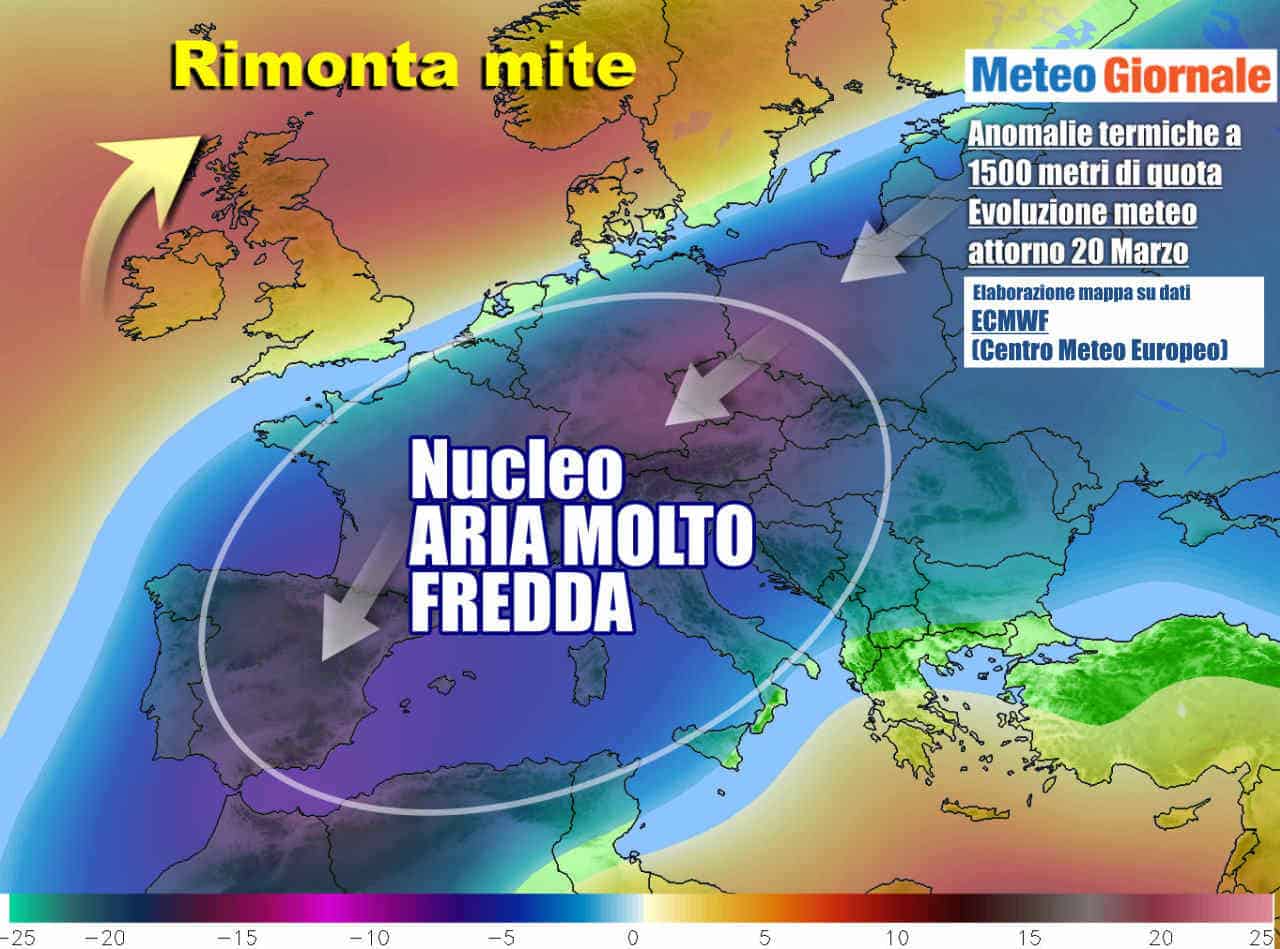 Meteo, arriva il freddo. Neve a quote molto basse. E la Primavera?