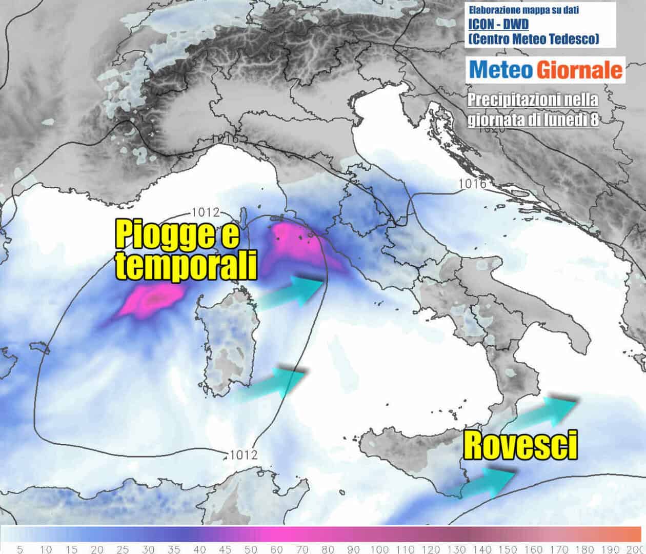 Imminente perturbazione condizionerà l’avvio di settimana. Le zone coinvolte