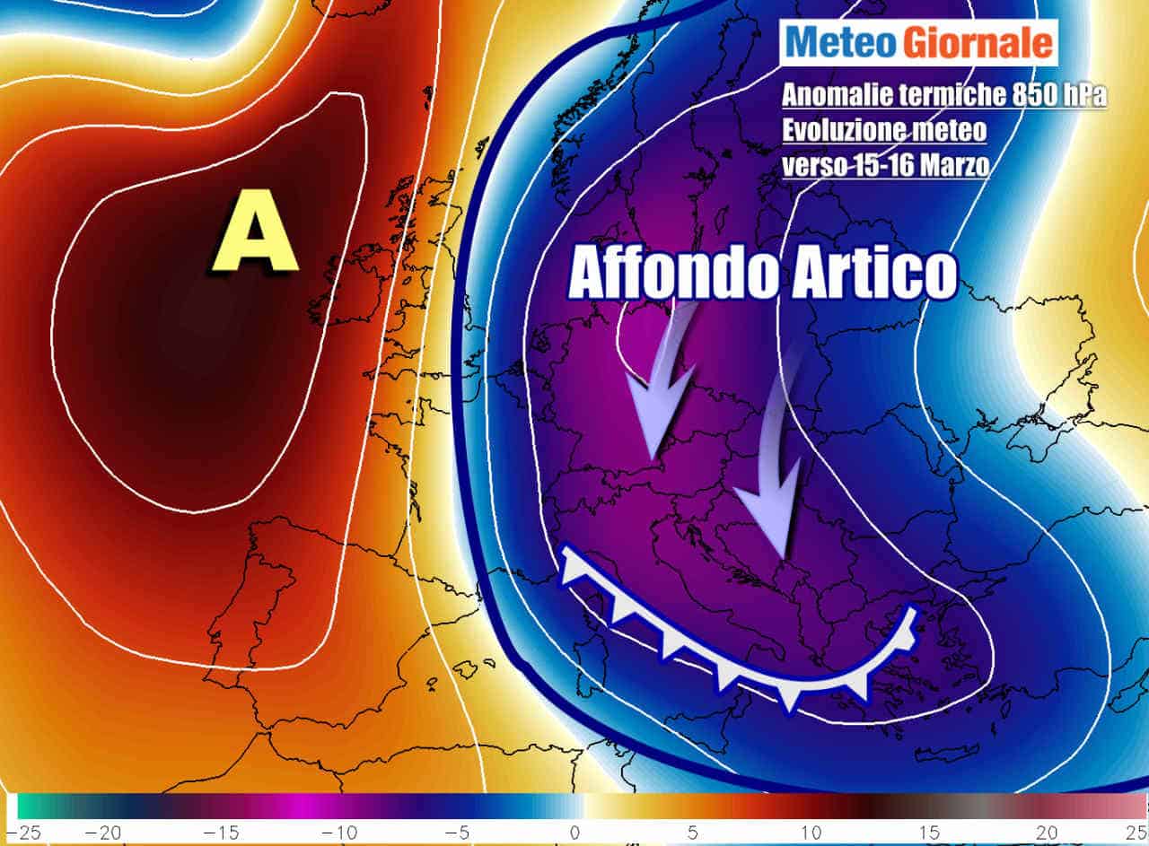 Meteo tendenza metà marzo: ritornano FREDDO e NEVE. Inverno non è finito