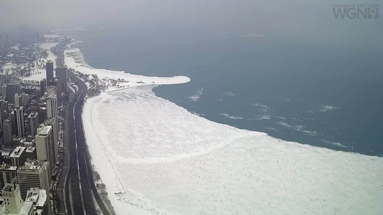 Video con straordinaria evoluzione dei ghiacci nel Lago Michigan