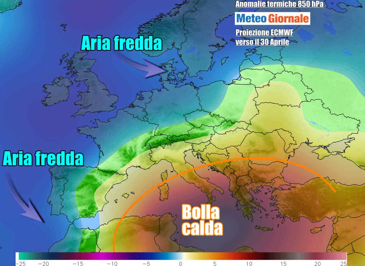 CALDO al Sud per l’anticiclone africano: ecco le temperature previste