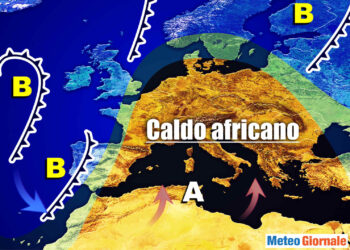 Meteo con caldo africano.