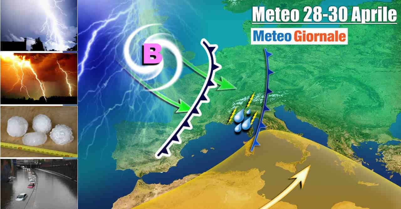 Meteo double-face sull’Italia. Raffica di piogge e temporali al Centro-Nord