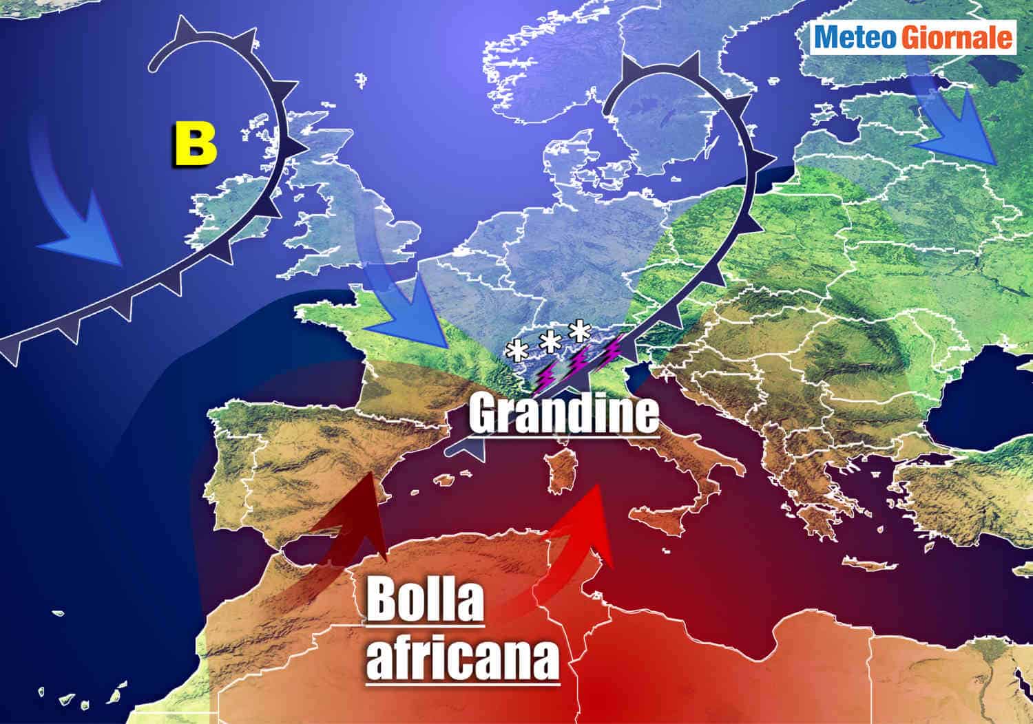 Dissesto di Primavera: Bolla d'Africa e Freddo, mix temporalesco