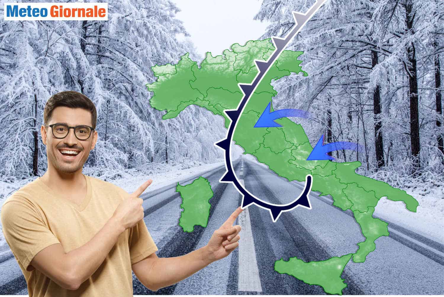 METEO, verso freddo da record. Neve in pianura e sulle coste
