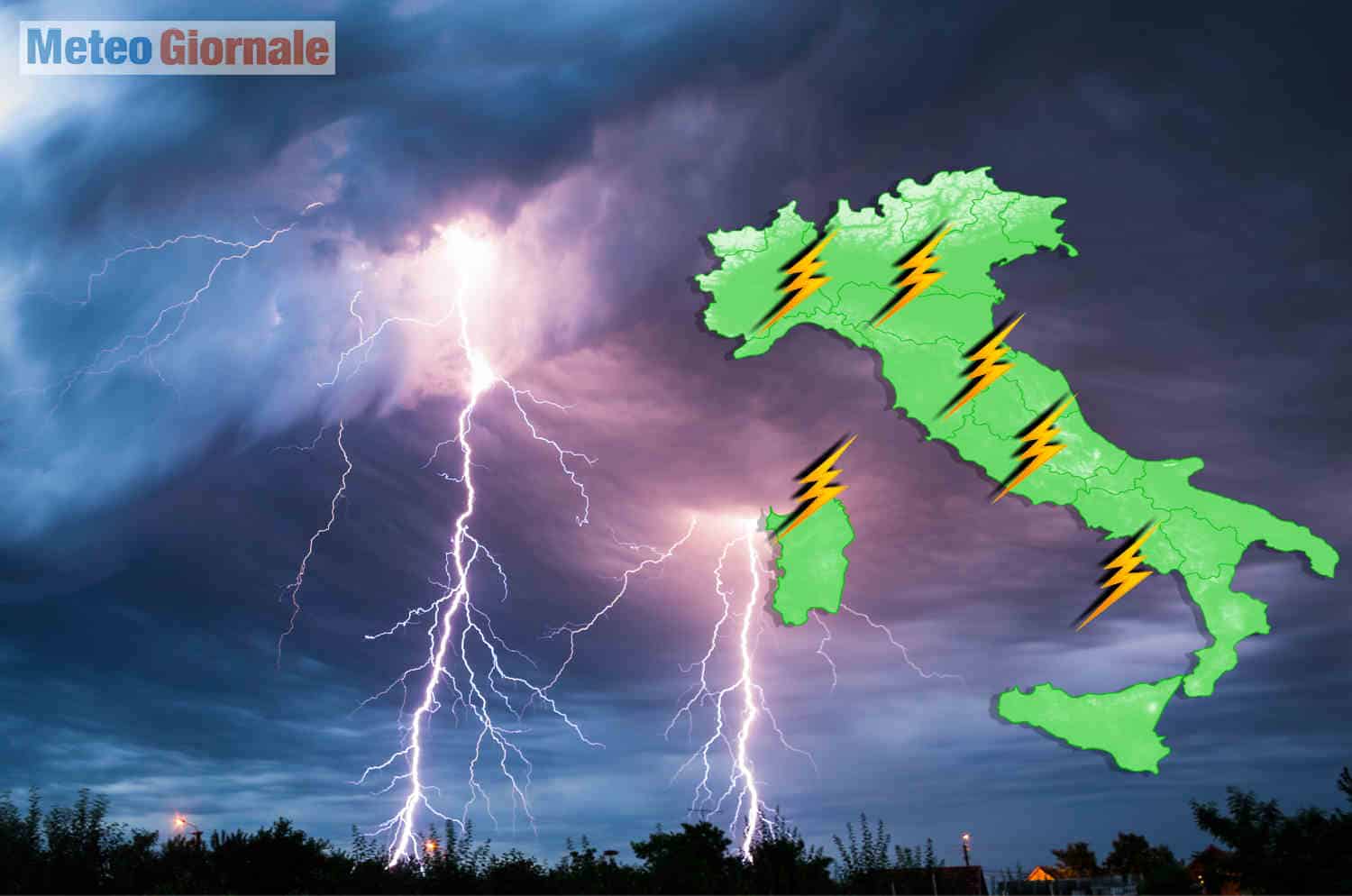 Meteo con PIOGGE e TEMPORALI anche forti per giorni. Le zone più a rischio