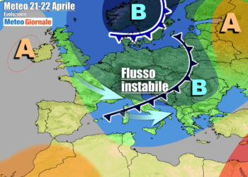 Tendenza meteo per metà settimana
