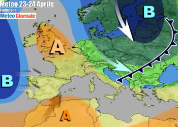 Tendenza meteo verso il fine settimana, con l'anticiclone che farà capolino verso l'Italia