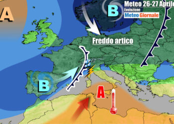 Evoluzione meteo primi giorni settimana