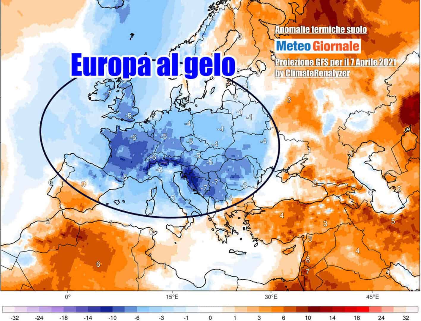 METEO con Gelo record d’Aprile. NEVE. L’Europa è passata da un estremo all’altro