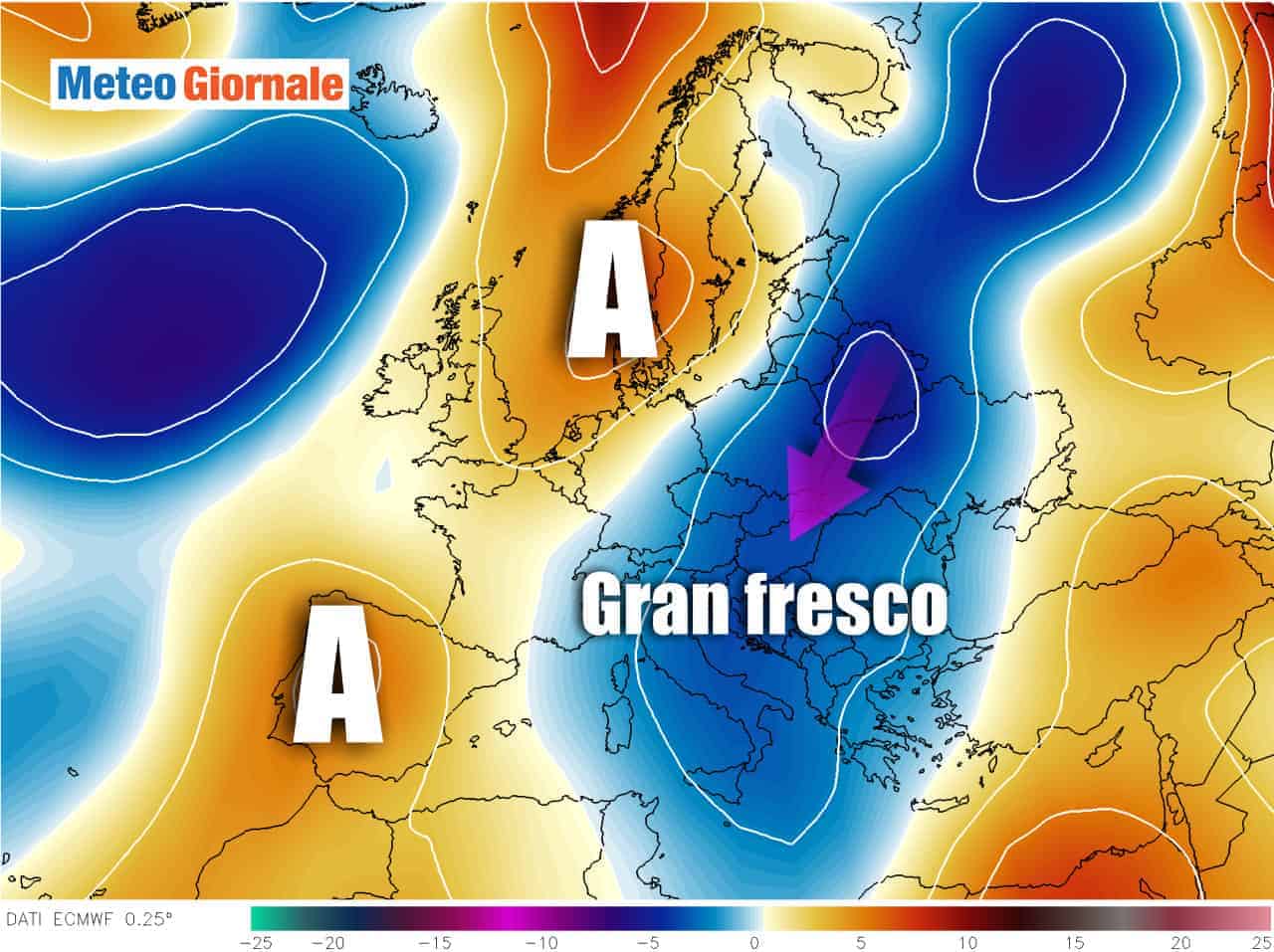 METEO della prossima settimana: temperature in picchiata