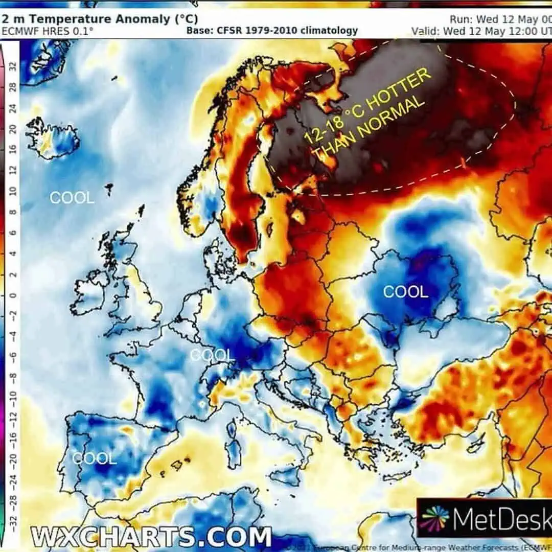 Anomalo meteo di primavera. In Finlandia è CALDO RECORD per maggio