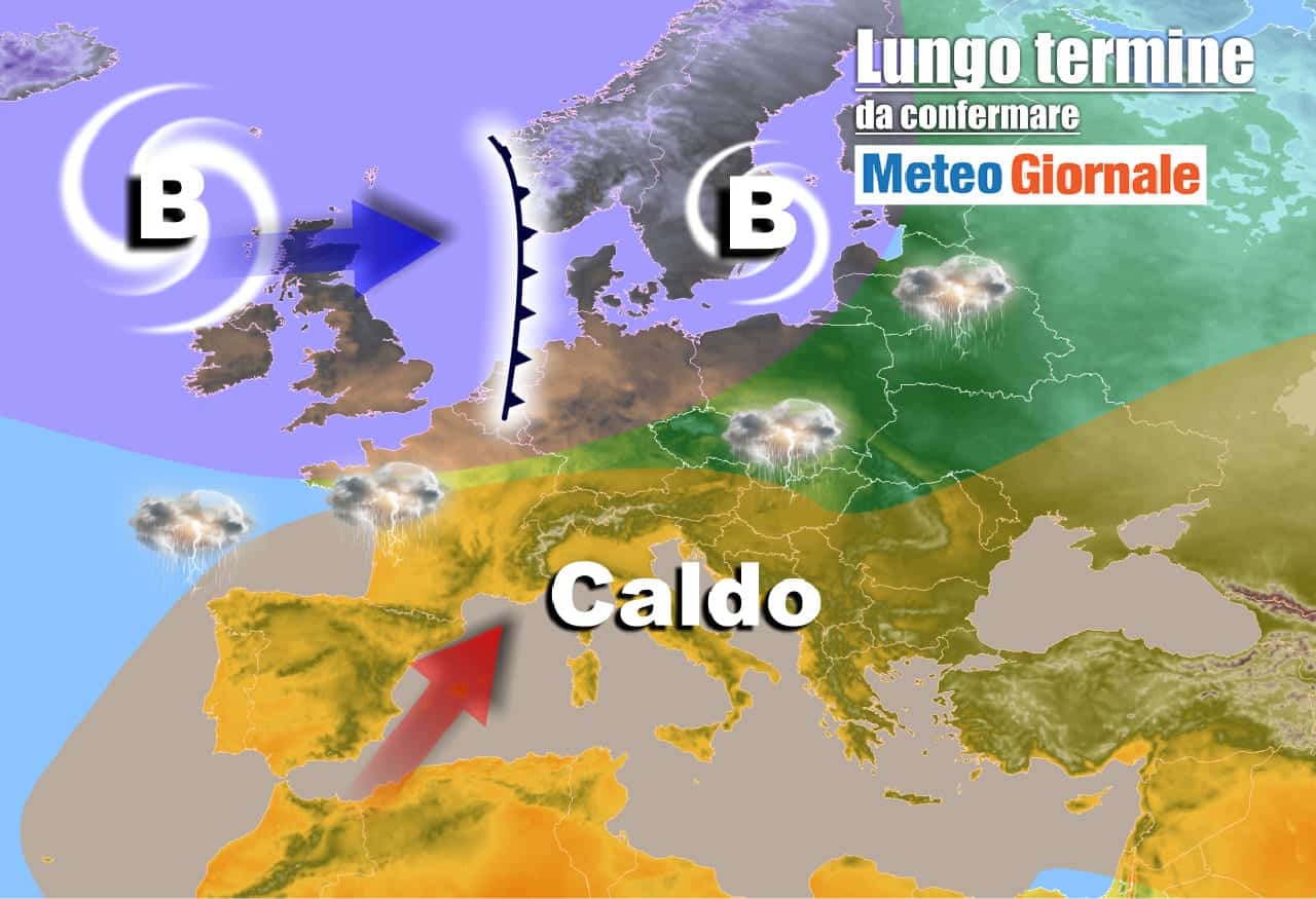 Meteo Italia al 23 maggio, doppia perturbazione poi CALDO