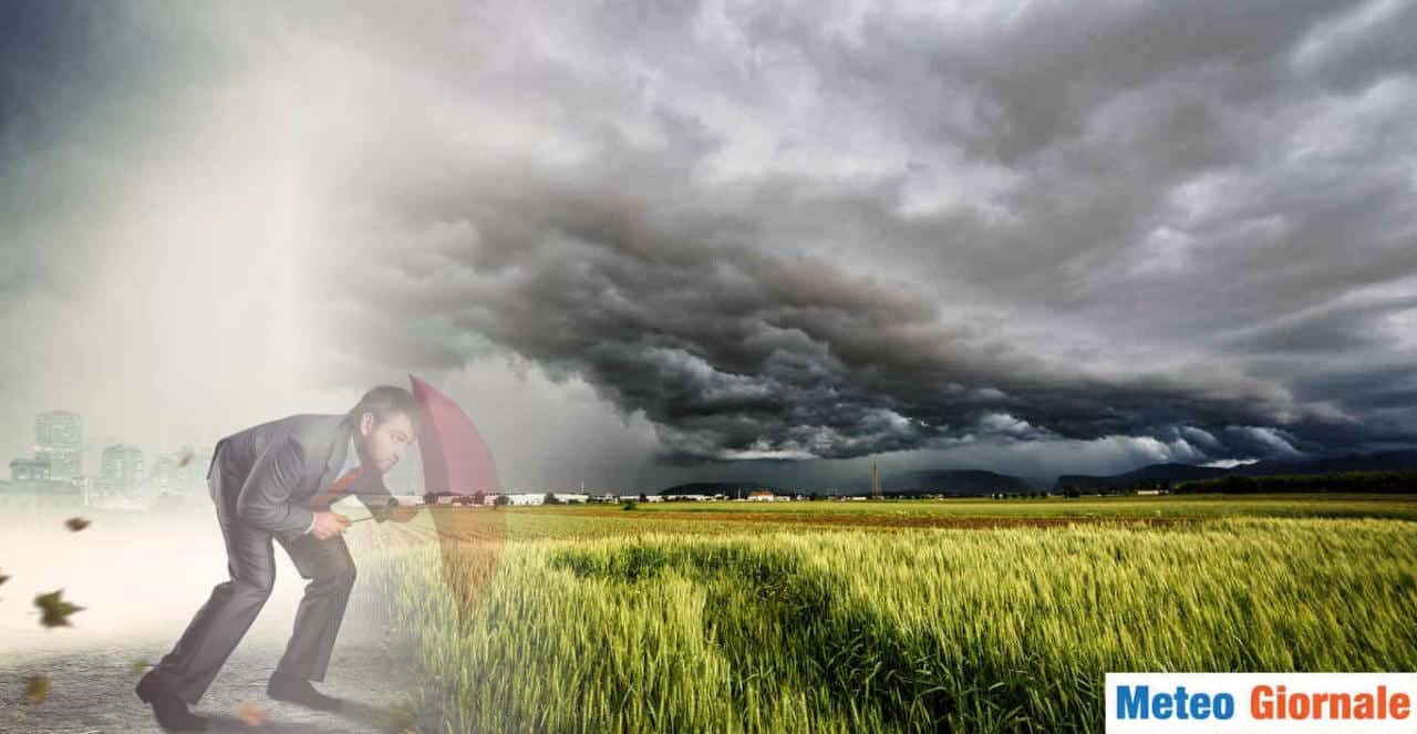 Meteo subito MALTEMPO con forti temporali, rischio GRANDINE, NUBIFRAGI