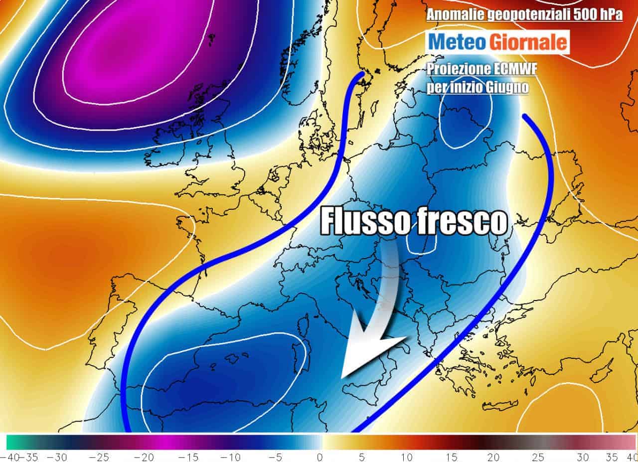 Meteo del Ponte del 2 Giugno. Italia a rischio aria Fresca e Temporali