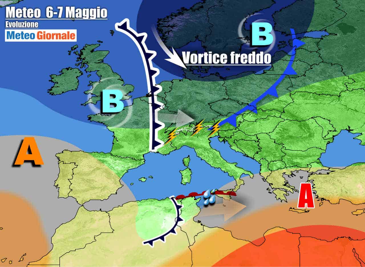 METEO Italia. Peggioramento con transito di perturbazioni. Poi cambia tutto
