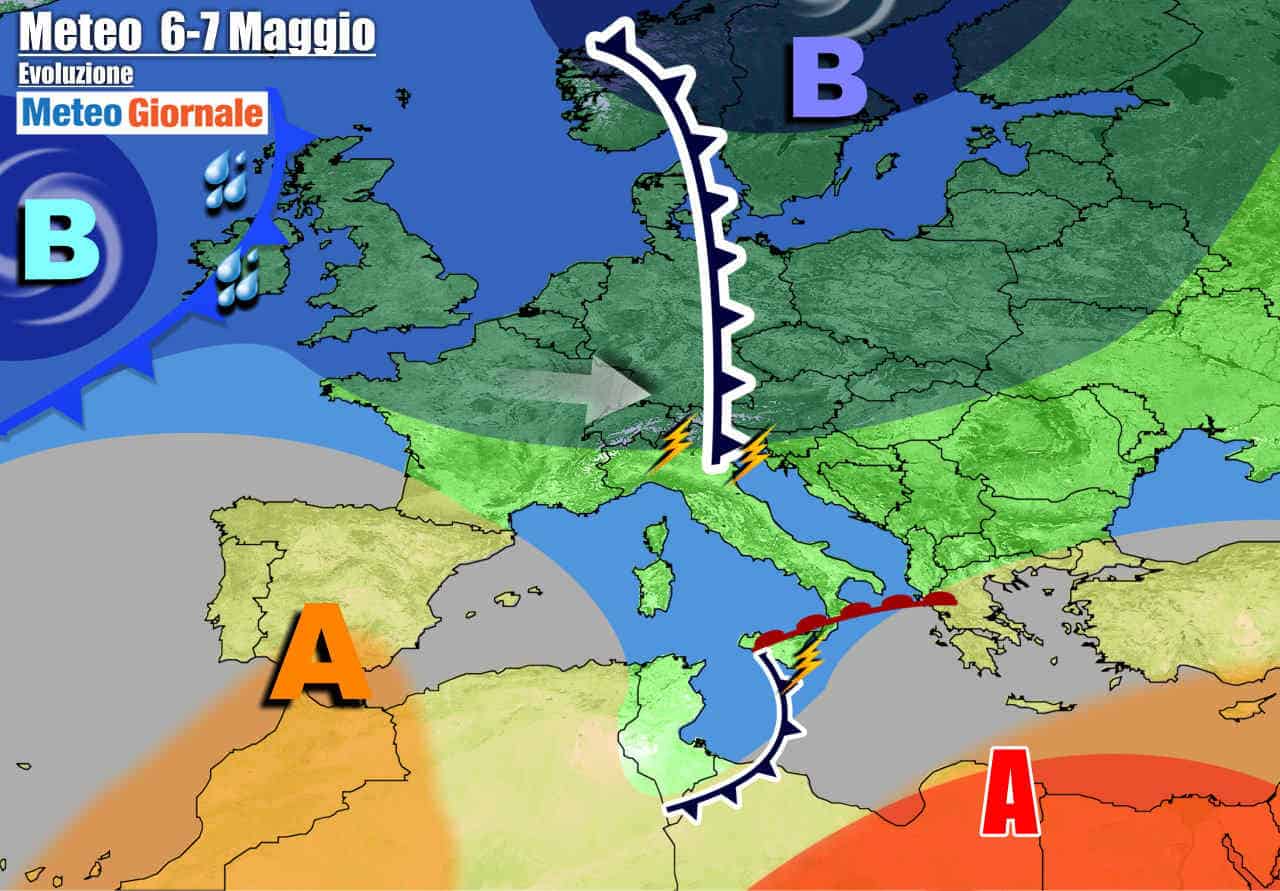 METEO Italia: turbolenze prima dell’Alta Pressione e del CALDO d'Africa. Poi cambia