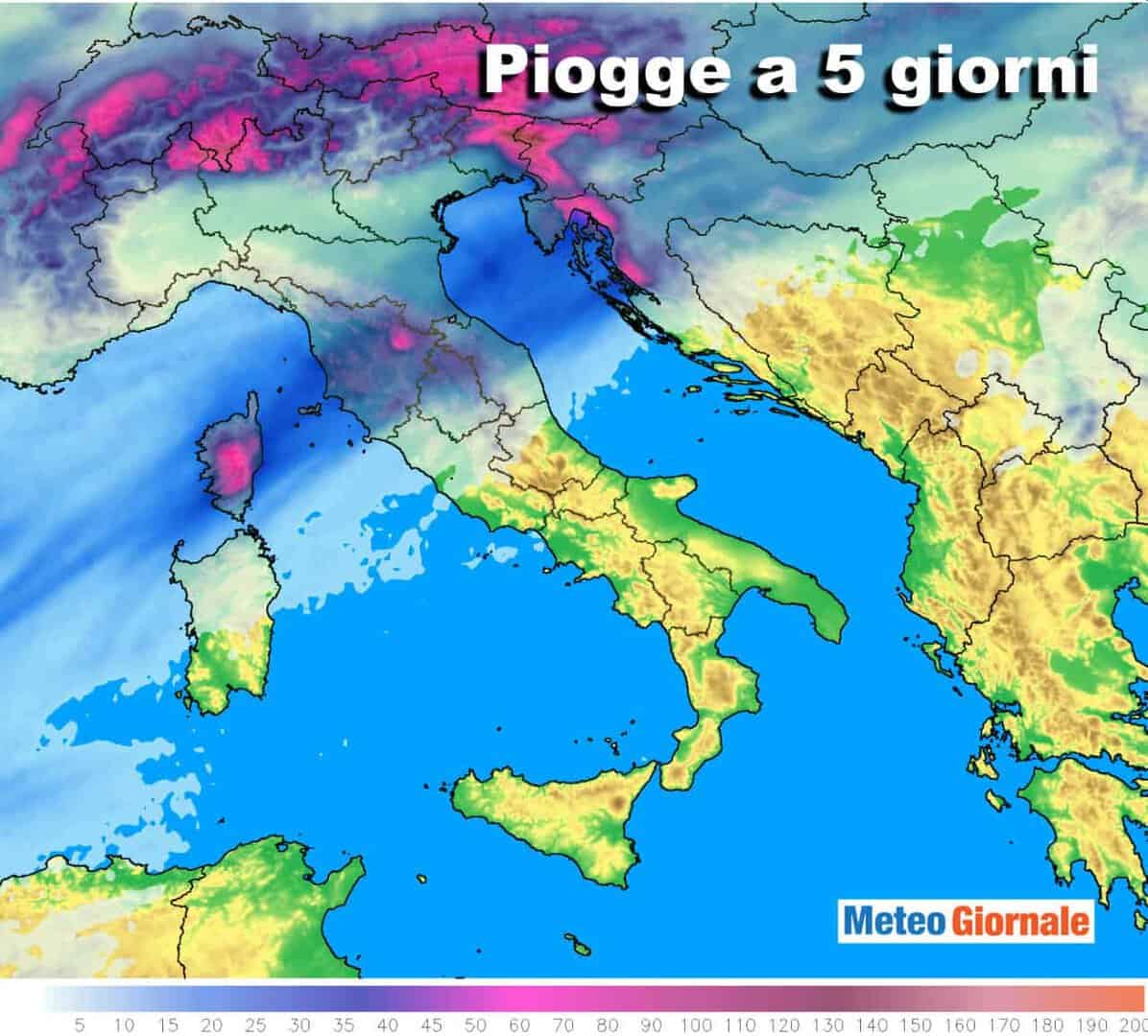 Meteo in ulteriore peggioramento a inizio settimana