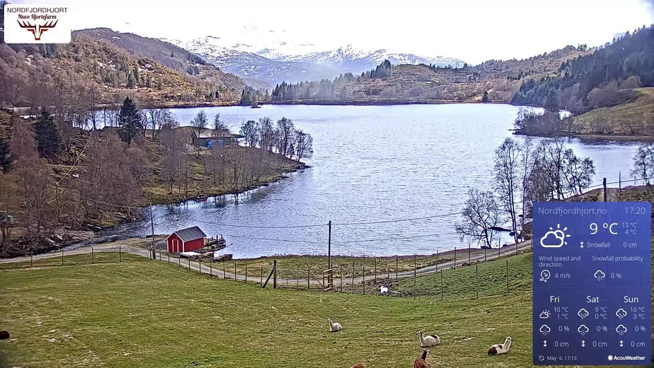 WebCam Meteo di Nordfjordhjort, siamo nella Norvegia occidentale.