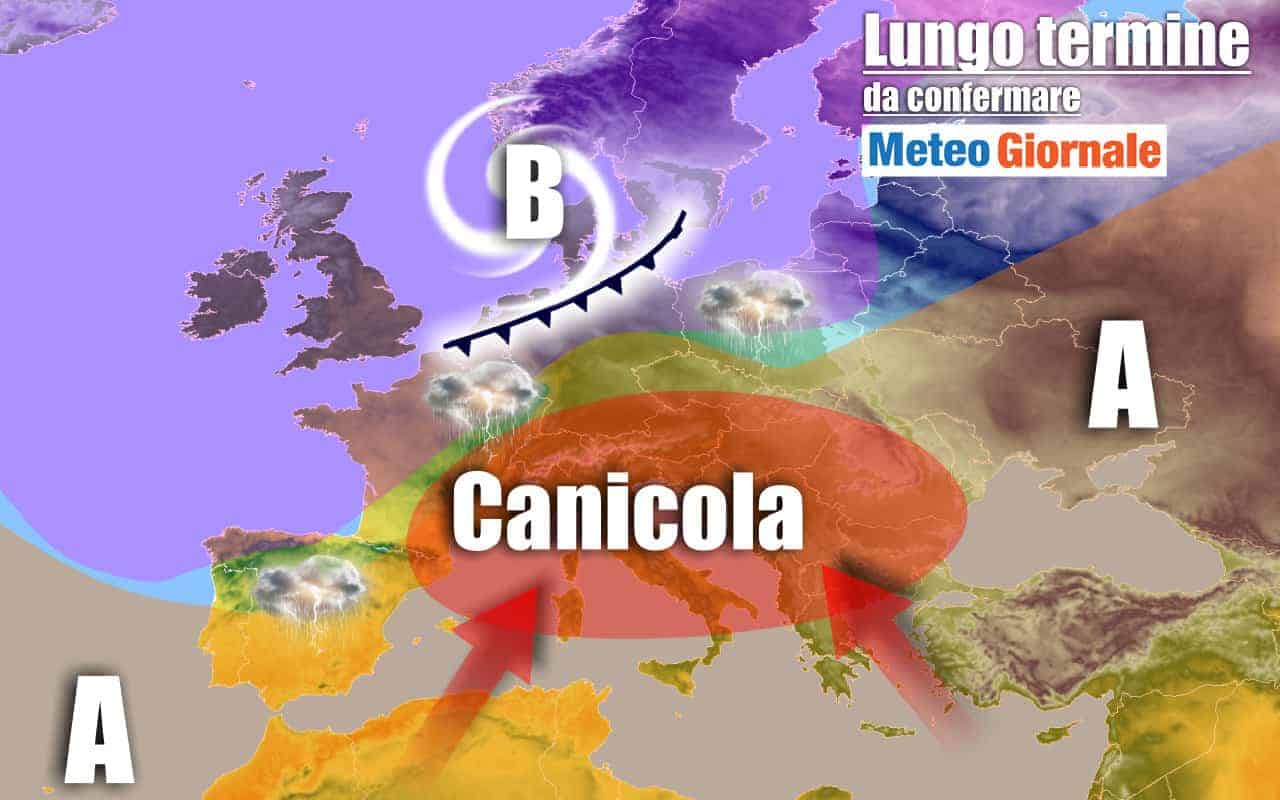 METEO Italia al 10 luglio: dopo i TEMPORALI, ancora AFA
