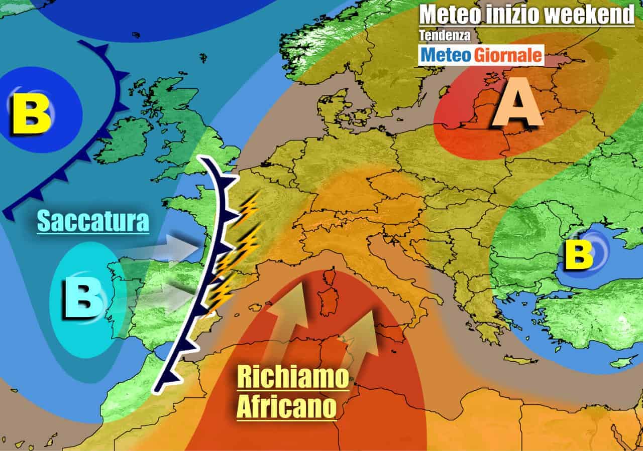 METEO Italia. GRANDE CALDO, weekend rovente. Ma incombono TEMPORALI